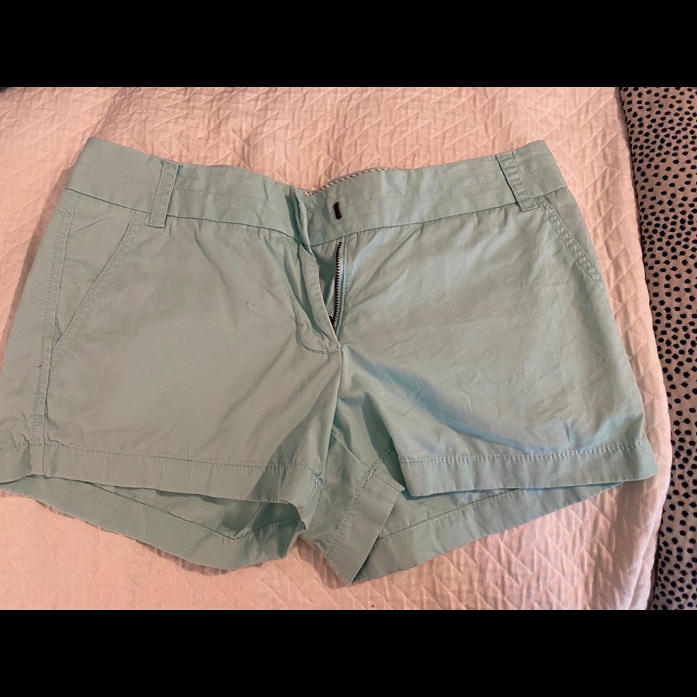 J. Crew Chino Shorts- Pale Blue/Mint Green